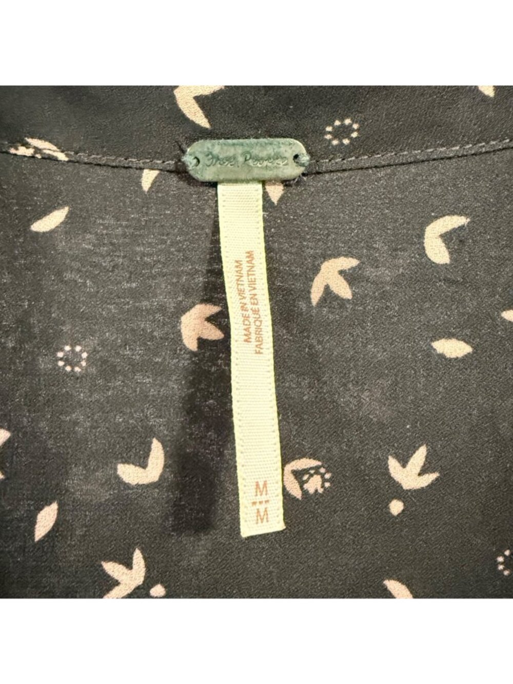 Free People High Low Hem Floral Neck Tie Sleeveless Blouse Size M - Picture 3 of 7